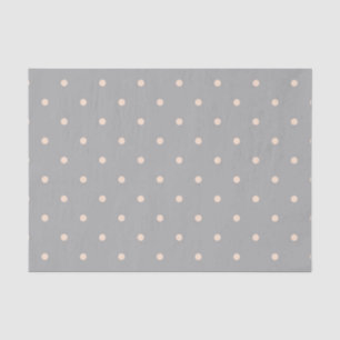 Weißer Dot Grauer Hintergrund Eleganter Polka Dot Seidenpapier