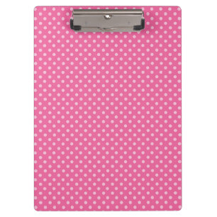 Weißer Dot Rosa Hintergrund Eleganter Polka Dot Do Klemmbrett