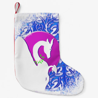 Weißer Drache I Moon Holiday (Blauer Ornament) Kleiner Weihnachtsstrumpf
