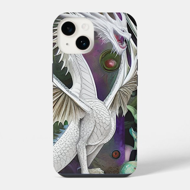 Weißer Drache iPhone Hülle (Rückseite)