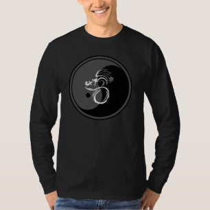 Weißer Drache und Yin Yang Entwurf 1 T-Shirt