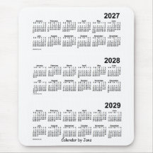 Weißer Dreijahreskalender 2027-2029 von Janz