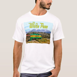 Weißer Durchlauf-grundlegender T - Shirt