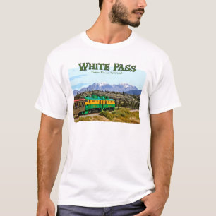 Weißer Durchlauf-grundlegender T - Shirt