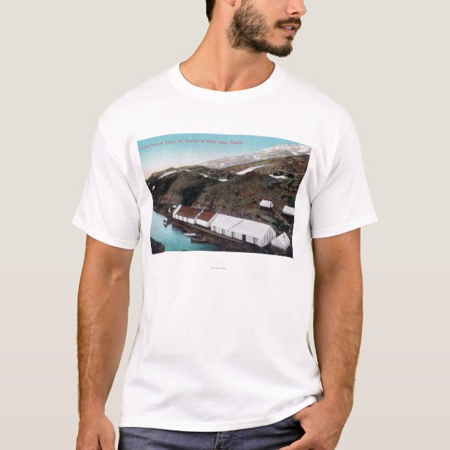 Weißer Durchlauf u. Yukon-Eisenbahn-Zug T-Shirt (Vorderseite)