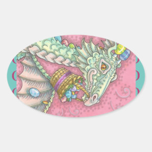 WEISSER EASTER EGG DRAGON FANTASY STICKERS Sheet