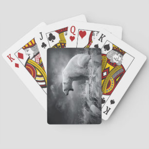 Weißer Eisbär auf Eis im Wasser Spielkarten