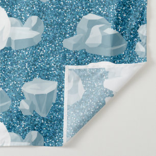 Weißer Eisbär Nord Wildtier Blau Kalt Wandteppich