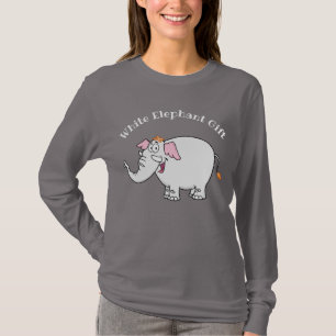 Weißer Elefant-Austausch-Cartoon T-Shirt