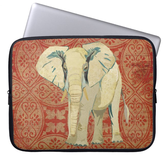 Weißer Elefant-Computer-Hülse Laptopschutzhülle (Vorderseite)