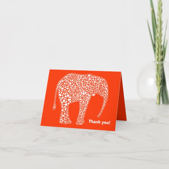 Weißer Elefant - danke zu kardieren (Vorderseite)