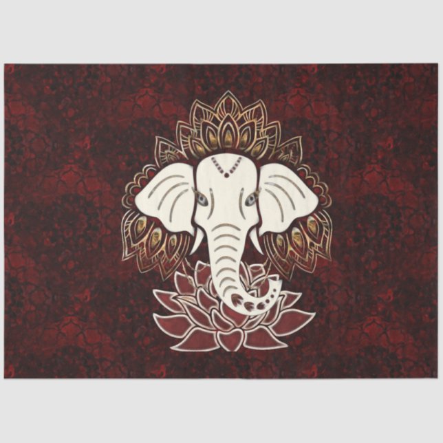 Weißer Elefant - ein Gewebepapier Seidenpapier (Vorderseite)