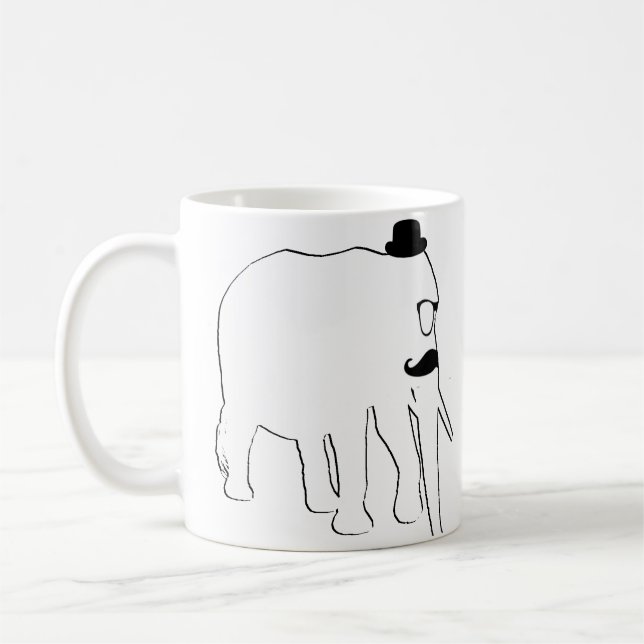 Weißer Elefant Kaffeetasse (Links)