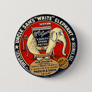 Weißer Elefant - Knopf Button