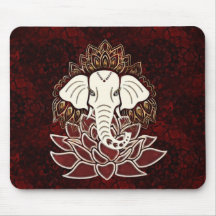 Weißer Elefant Mousepad