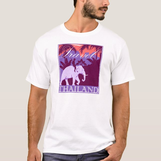 Weißer Elefant Reise-Thailands T-Shirt (Vorderseite)