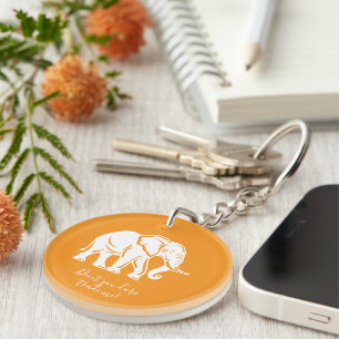 Weißer-Elefant-Scherzgeschenk Schlüsselanhänger