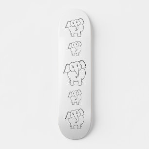 Weißer Elefant Skateboard