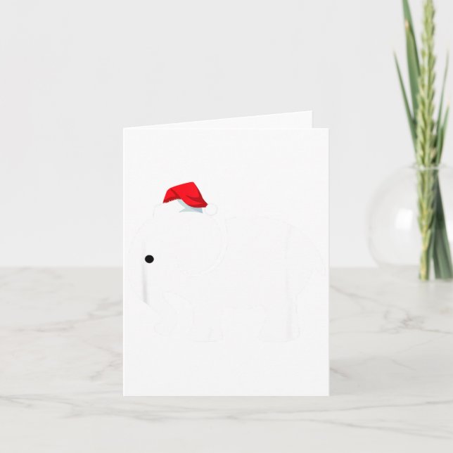Weißer Elefant, Weihnachtsfeier Geschenk Karte (Vorderseite)