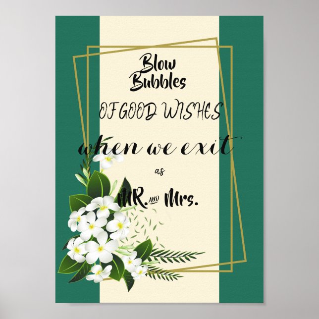 weißer, eleganter geometrischer Rahmen Poster (Vorne)