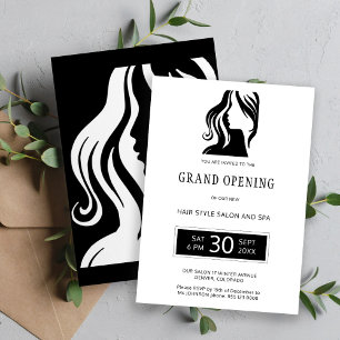 Weißer, eleganter Schönheitssalon mit großer Öffnu Einladung