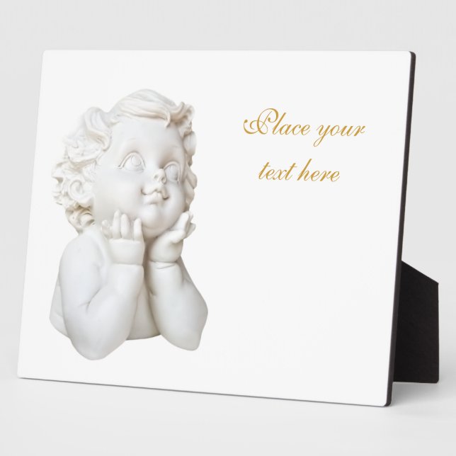 Weißer Engel Fotoplatte (Seite)