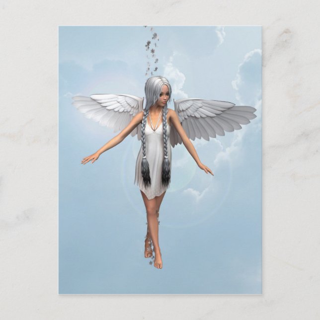 Weißer Engel Postkarte (Vorderseite)