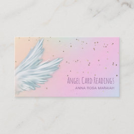 *~* Weißer Engel Wing Starry Pastel Rainbow Visitenkarte