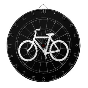 Weißer Fahrradweg Dartscheibe