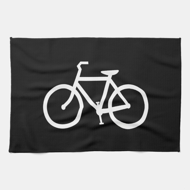 Weißer Fahrradweg Geschirrtuch (Horizontal)