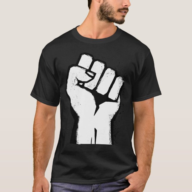 Weißer Faustwiderstand T-Shirt (Vorderseite)