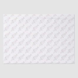 Weißer Fisch aus der Ostschule in Weich-Rosa und W Seidenpapier