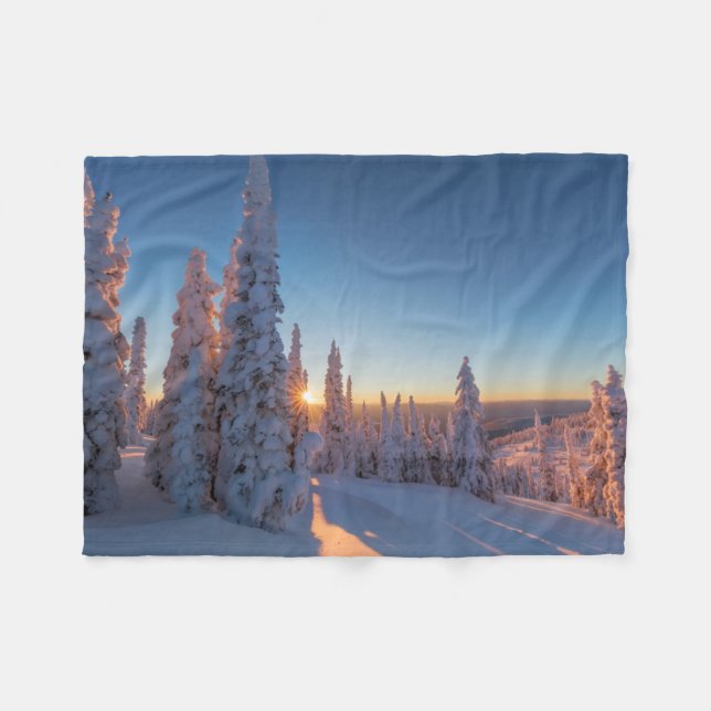 Weißer Fisch, Montana Fleecedecke (Vorderseite (Horizontal))