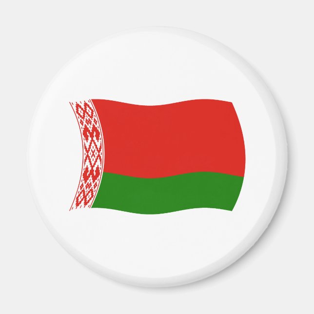 Weißer Flaggenmagnet Magnet (Vorne)