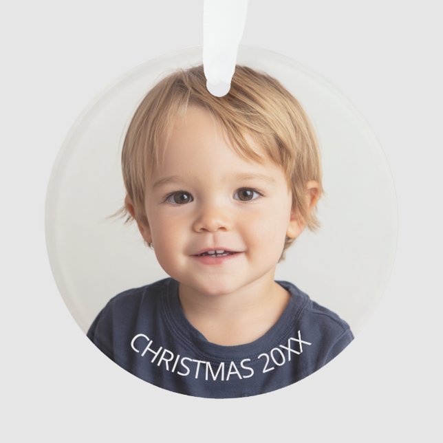 Weißer Foto Ornament (Vorderseite)