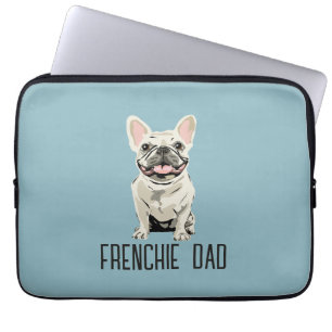 Weißer Französischer Bulldogge, Frenchie Vater Laptopschutzhülle