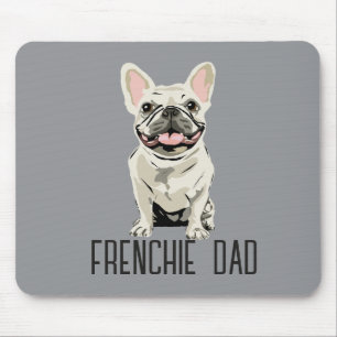 Weißer Französischer Bulldogge, Frenchie Vater Mousepad