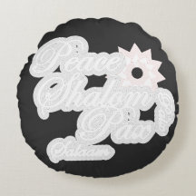 Weißer Frieden Shalom Typografie Kunst
