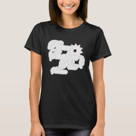 Weißer Frieden Shalom Typografie Kunst T-Shirt