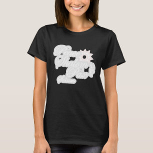 Weißer Frieden Shalom Typografie Kunst T-Shirt