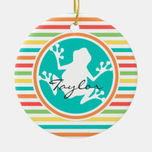 Weißer Frosch, Hellknollen Keramikornament