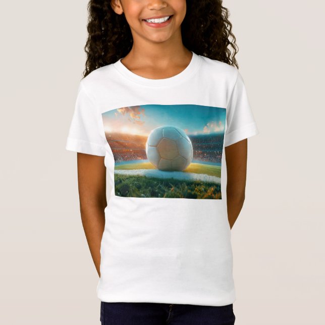 Weißer Fußball in der Arena T-Shirt (Vorderseite)