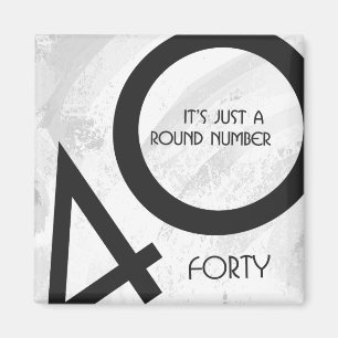 Weißer Geburtstag 40 Jahrzehnt Magnet