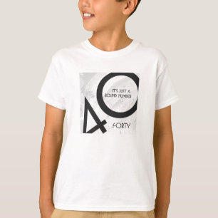 Weißer Geburtstag 40 Jahrzehnt T-Shirt