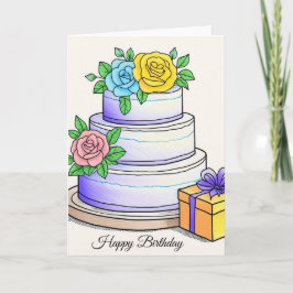 Weißer Geburtstag Cake Happy Geburtstag Karte