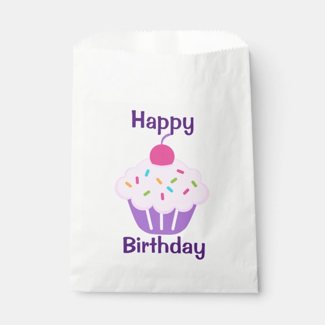 Weißer Gefallen Tasche/Kuchen Geschenktütchen (Vorderseite)