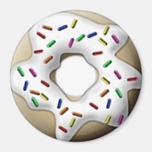 Weißer gefrorener Krapfen Magnet