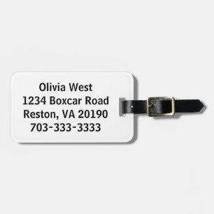 Weißer Gepäck-Taschen-Umbau Gepäckanhänger