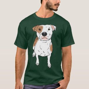 Weißer Gepunkteter Grubenbull, Weißer Pittie, Grub T-Shirt