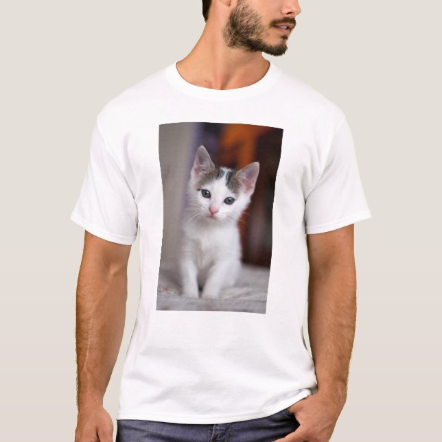 Weißer gepunkteter Kitty T-Shirt (Vorderseite)